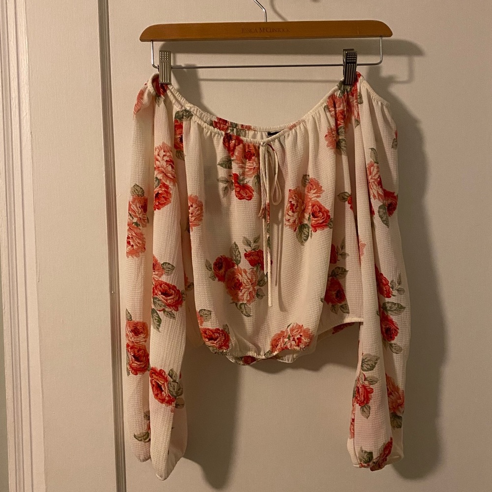 Floral off the shoulder top